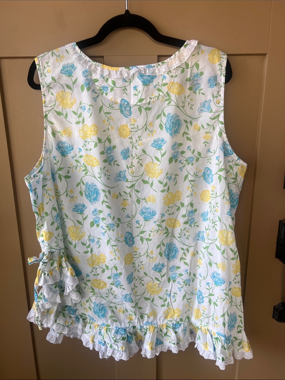 Vermont Country Store XL Like New Short/&Top Pajama Set Floral Cotton Cottagecor - Picture 5 of 9